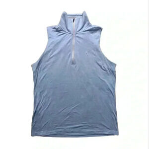 RALPH LAUREN POLO GOLF Sleeveless Shirt 1/2 ZIP Women's Blue Size L
